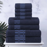 Larissa Cotton Geometric Border 8 Piece Assorted Towel Set