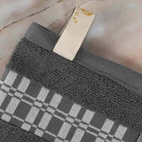 Larissa Cotton Geometric Border 6 Piece Assorted Towel Set