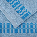 Larissa Cotton Geometric Border Bath Towel Set of 4