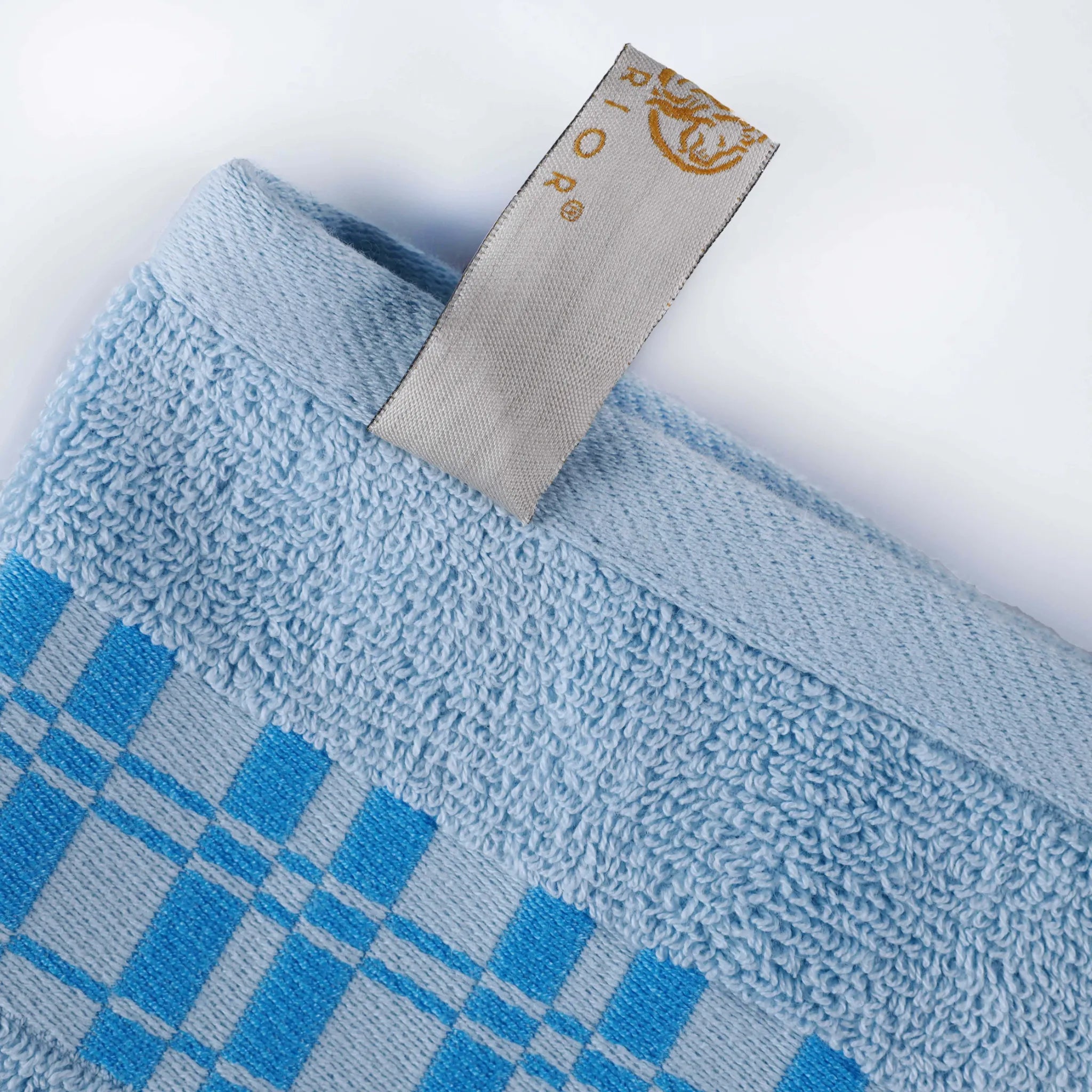 Larissa Cotton Geometric Border Bath Towel Set of 4