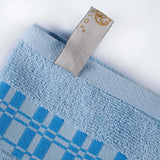 Larissa Cotton Geometric Border Bath Towel Set of 4