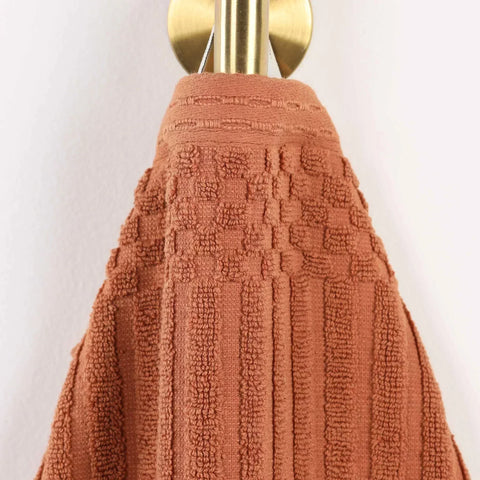 Ribbed Cotton Absorbent Bath Towel Set of 4
