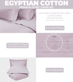 Egyptian Cotton 300 Thread Count Solid Luxury Duvet Cover Set