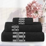 Larissa Cotton Geometric Border 3 Piece Assorted Towel Set
