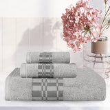 Larissa Cotton Geometric Border 3 Piece Assorted Towel Set