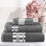 Larissa Cotton Geometric Border 3 Piece Assorted Towel Set