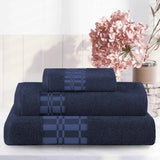 Larissa Cotton Geometric Border 3 Piece Assorted Towel Set