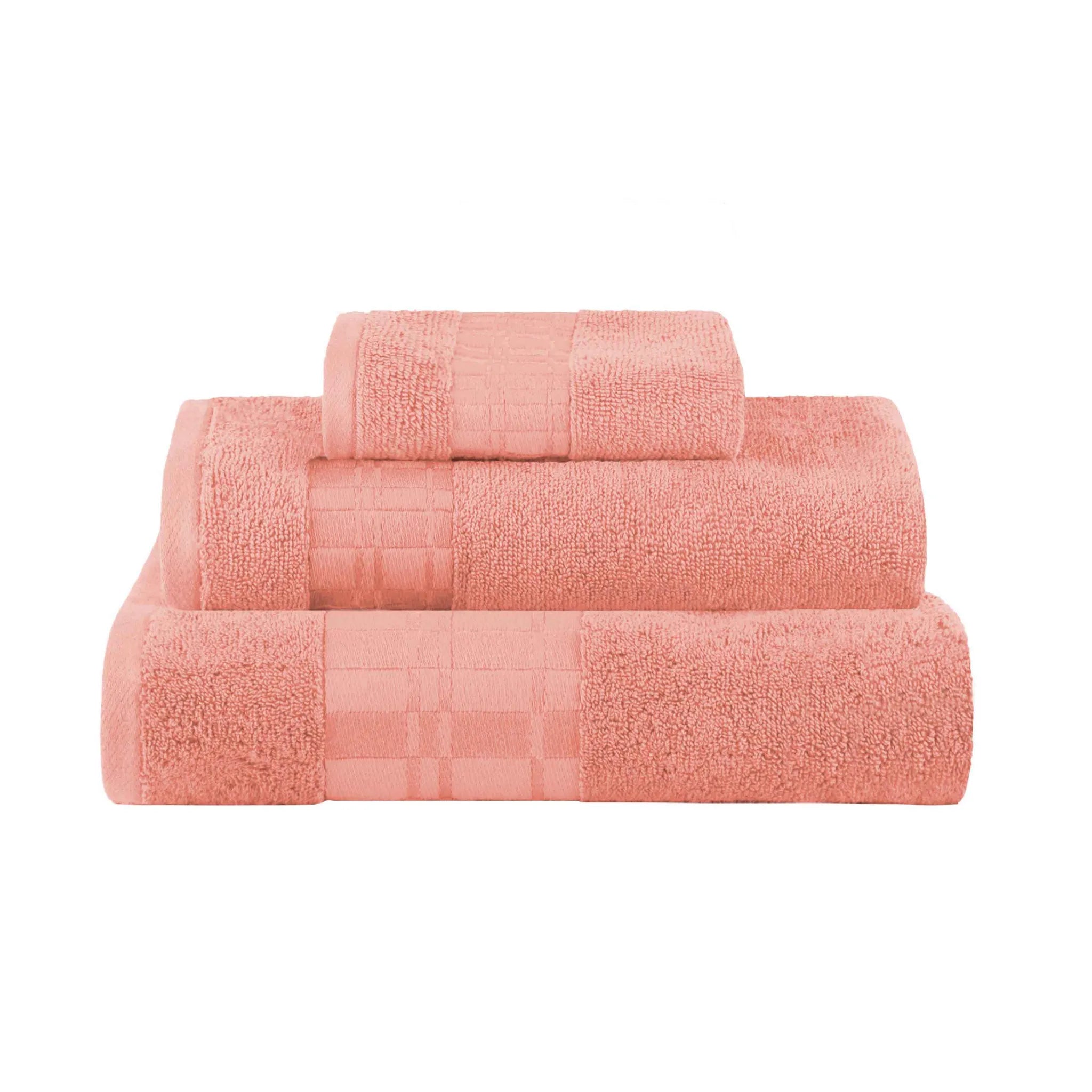 Larissa Cotton Geometric Border 3 Piece Assorted Towel Set