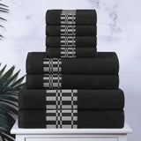 Larissa Cotton Geometric Border 8 Piece Assorted Towel Set