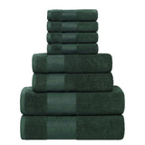 Larissa Cotton Geometric Border 8 Piece Assorted Towel Set