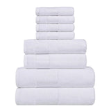 Larissa Cotton Geometric Border 8 Piece Assorted Towel Set