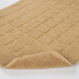 Nora Cotton Thick Solid Checkered Washable Bath Mat Set of 2