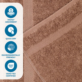 Cotton Highly Absorbent Eco-Friendly Quick Dry 4 Piece Bath Towel Set