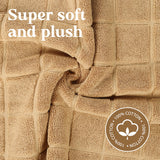 Nora Cotton Thick Solid Checkered Washable Bath Mat Set of 2
