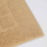 Nora Cotton Thick Solid Checkered Washable Bath Mat Set of 2