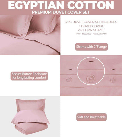 300 Thread Count Egyptian Cotton Solid Duvet Cover
