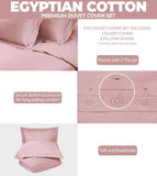 Egyptian Cotton 300 Thread Count Solid Luxury Duvet Cover Set