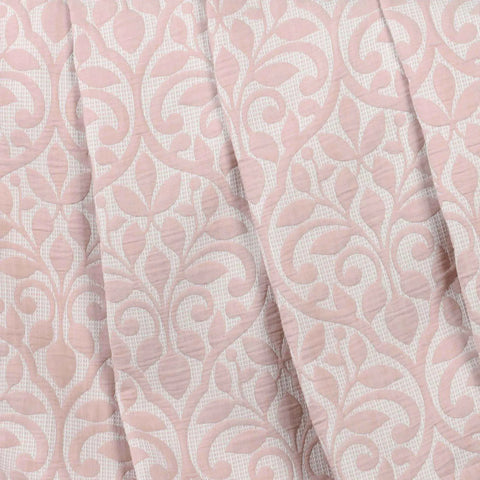 Vineyard Cotton Blend Medium Weight Matelasse Floral Scroll Coverlet