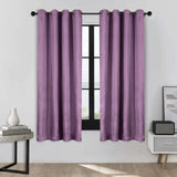 Linen Pattern Washable Room Darkening Blackout Curtains, Set of 2