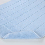Nora Cotton Thick Solid Checkered Washable Bath Mat Set of 2