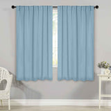 Blackout Window Curtains Solid Room Darkening Back Tab Set of 2