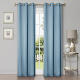 Solid Machine Washable Room Darkening Blackout Curtains, Set of 2