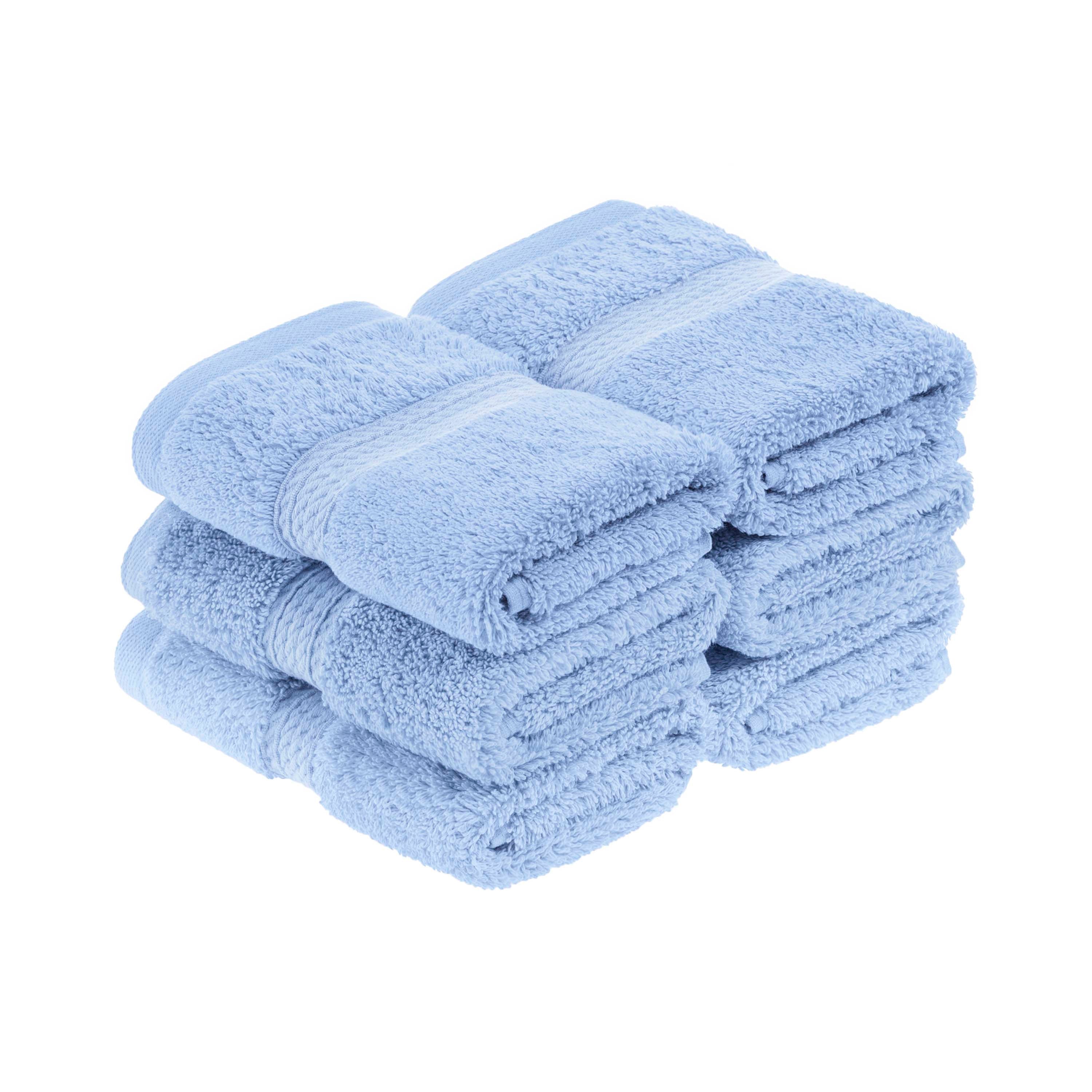 Superior Madison Egyptian Cotton Plush Face Towel Washcloth Set of 6