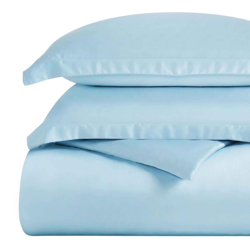 Egyptian Cotton 300 Thread Count Solid Luxury Duvet Cover Set