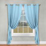 Classic Modern Solid Room Darkening Blackout Curtain Panels, Set of 2