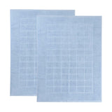 Nora Cotton Solid Absorbent Thick Checkered Washable Bath Mat Set of 2
