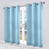 Classic Modern Solid Room Darkening Blackout Curtain Panels, Set of 2