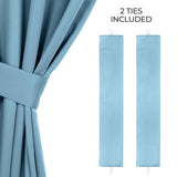 Classic Modern Solid Room Darkening Blackout Curtain Panels, Set of 2