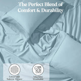 1200 Thread Count Cotton Rich Bed Sheet Set Solid Deep Pocket