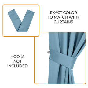 Classic Modern Solid Room Darkening Blackout Curtain Panels, Set of 2