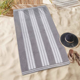 Striped Oversized Cotton Beach Towel Set of 2, 4, or 6 Piece