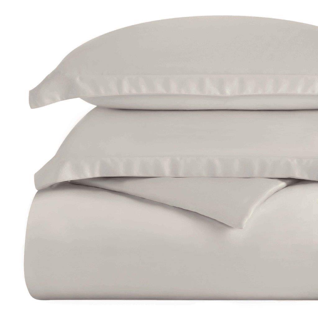 Egyptian Cotton 300 Thread Count Solid Luxury Duvet Cover Set