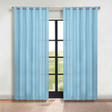 Classic Modern Solid Room Darkening Blackout Curtain Panels, Set of 2