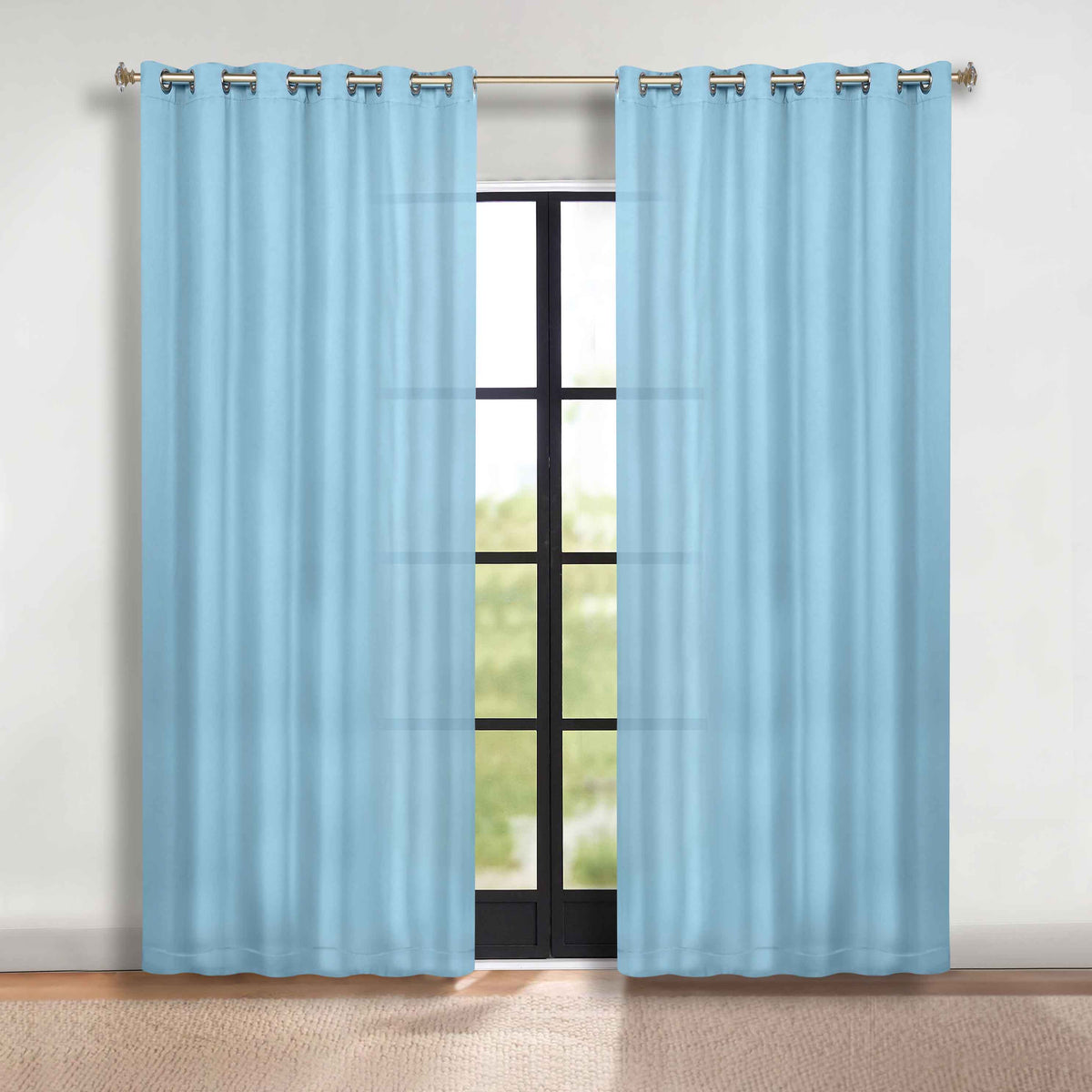 Blackout Window Curtains Classic Modern Room Darkening Set of 2