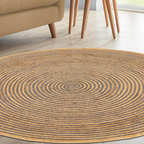 Braided Jute Reversible Round Indoor Outdoor Area Rug