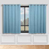 Classic Modern Solid Room Darkening Blackout Curtain Panels, Set of 2