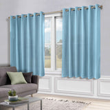 Classic Modern Solid Room Darkening Blackout Curtain Panels, Set of 2