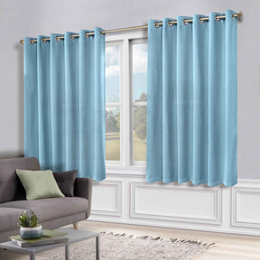 Classic Modern Solid Room Darkening Blackout Curtain Panels, Set of 2