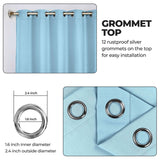 Classic Modern Solid Room Darkening Blackout Curtain Panels, Set of 2