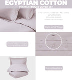 Egyptian Cotton 300 Thread Count Solid Luxury Duvet Cover Set