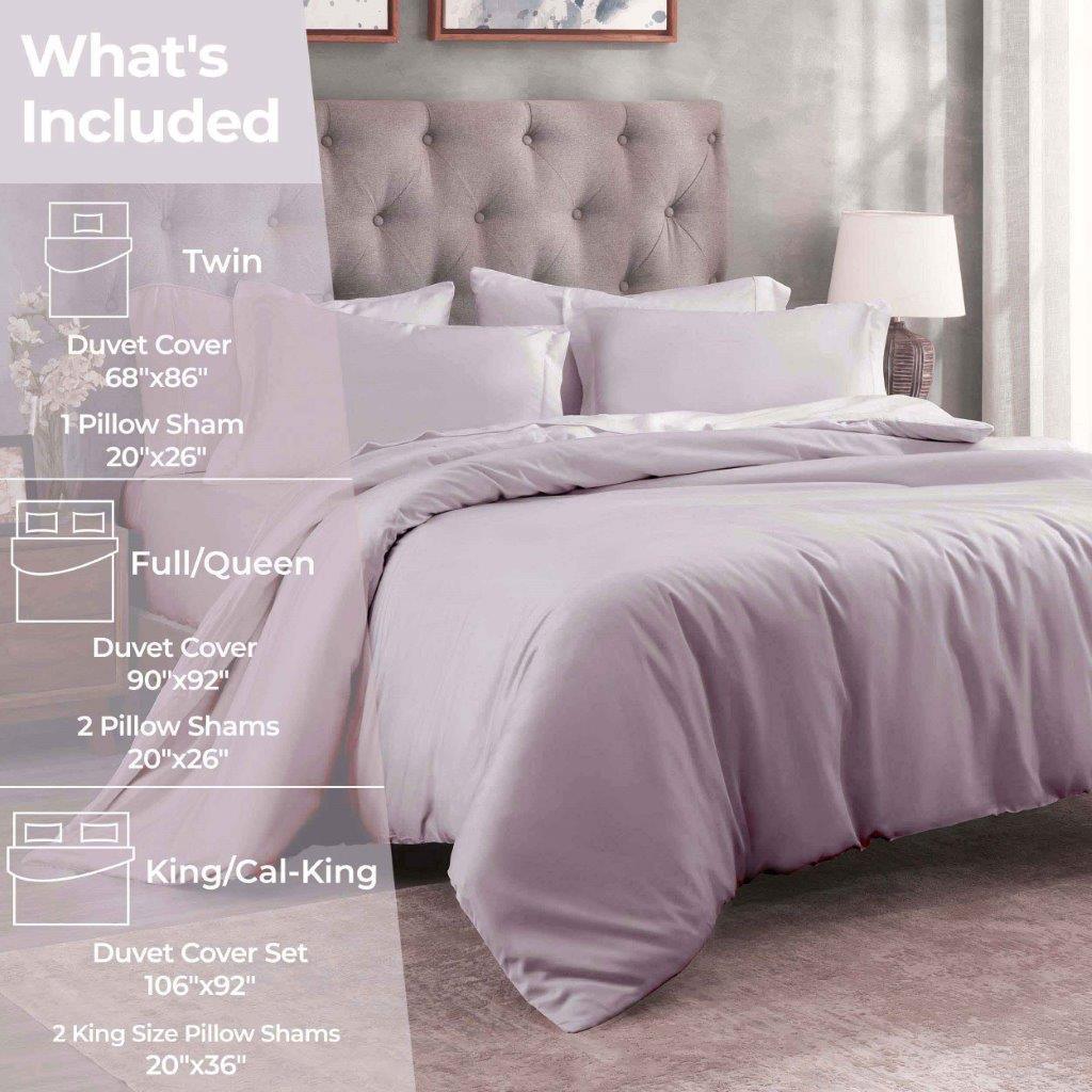Egyptian Cotton 300 Thread Count Solid Luxury Duvet Cover Set