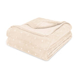 Fleece Plush Medium Weight Fluffy Soft Decorative Polka Dot Blanket