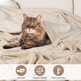 Fleece Plush Medium Weight Fluffy Soft Decorative Polka Dot Blanket