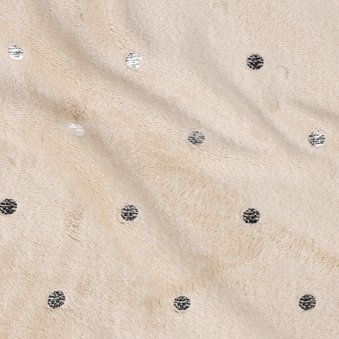 Fleece Plush Medium Weight Fluffy Soft Decorative Polka Dot Blanket