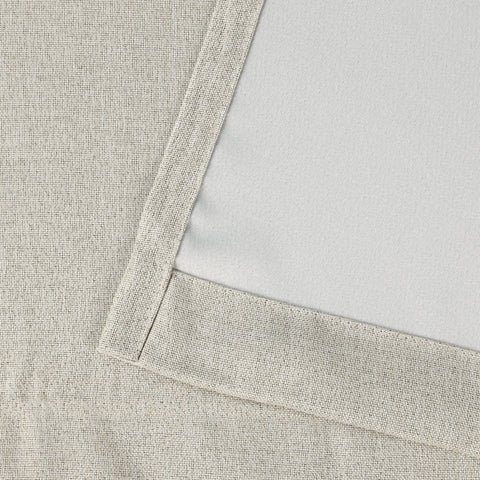 Linen Washable Room Darkening Blackout Curtains, Set of 2