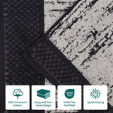 Lodie Cotton Jacquard Solid and Two-Toned Bath Towel Set of 4